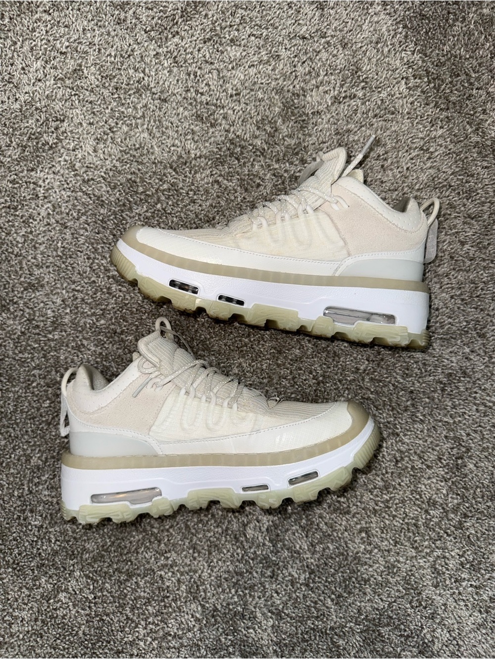 Nike Air Jordan Air Mae in “Sail” Chunky Platform Sneakers- Women’s 7